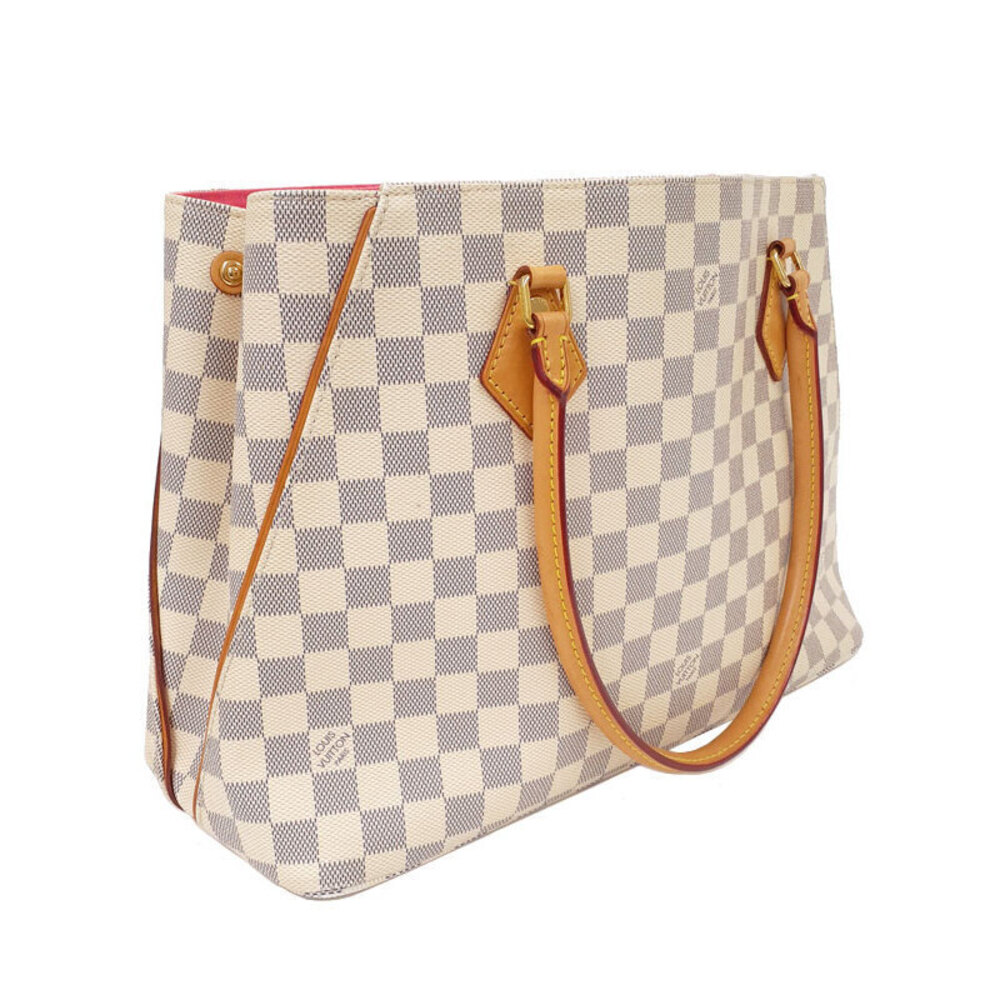 Louis Vuitton Damier Tote Bag White Azur Calvi